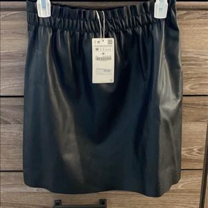 Zara leather skirt